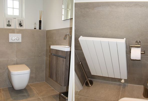 Betere Kleine badkamer en toilet in Nunspeet - De Wilde Tegels & Sanitair QN-66