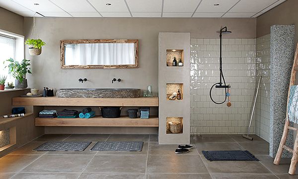 achterlijk persoon passen Aanpassingsvermogen Teak badkamer met teak badkamermeubel - Astra Badkamers, Keukens & Tegels