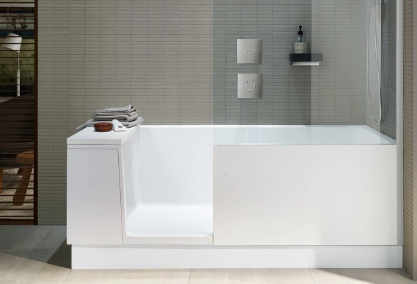 Douchebad: douchen en baden in één - De Wilde Tegels en Sanitair