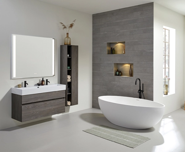 Slimme badkamerindeling voor lastige ruimtes - Baden+