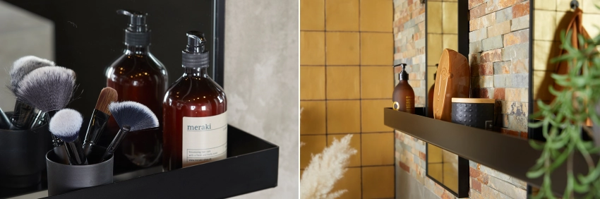 Badkamer accessoires in wandframe