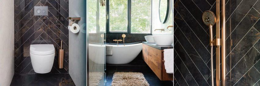 Binnenkijken bij een luxe visgraat badkamer - Binnenkijken bij een luxe visgraat badkamer 
