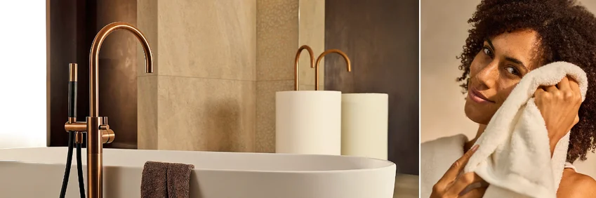 Badkamer inspiratie - Badenplus - koper - japandi